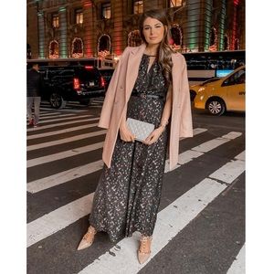 NWT Anthropologie EDITA HALTER METALLIC CLIP DOT JUMPSUIT size 8